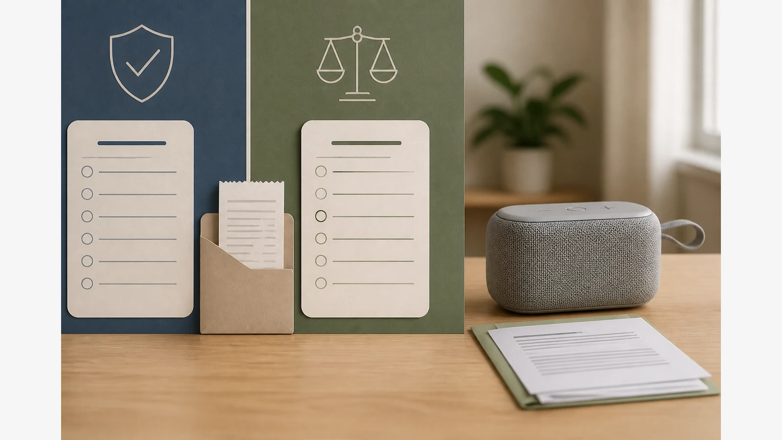 UK Bluetooth speaker warranty checklist separating warranty terms from statutory consumer rights.